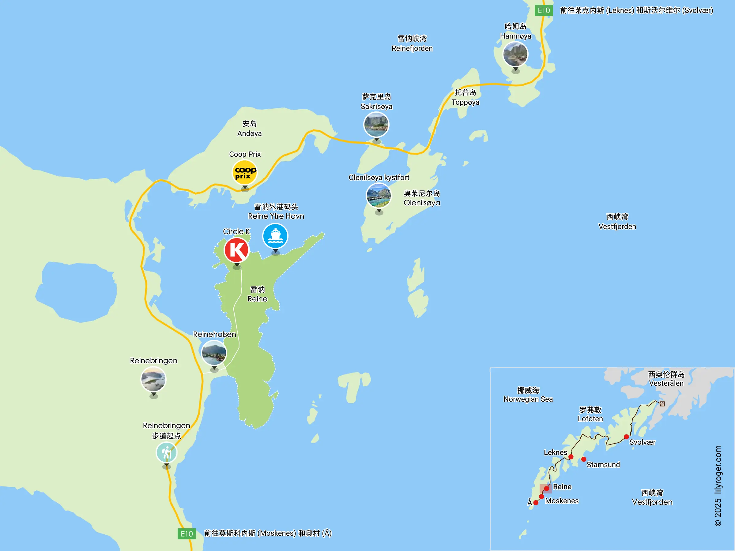 雷讷 (Reine) 地图