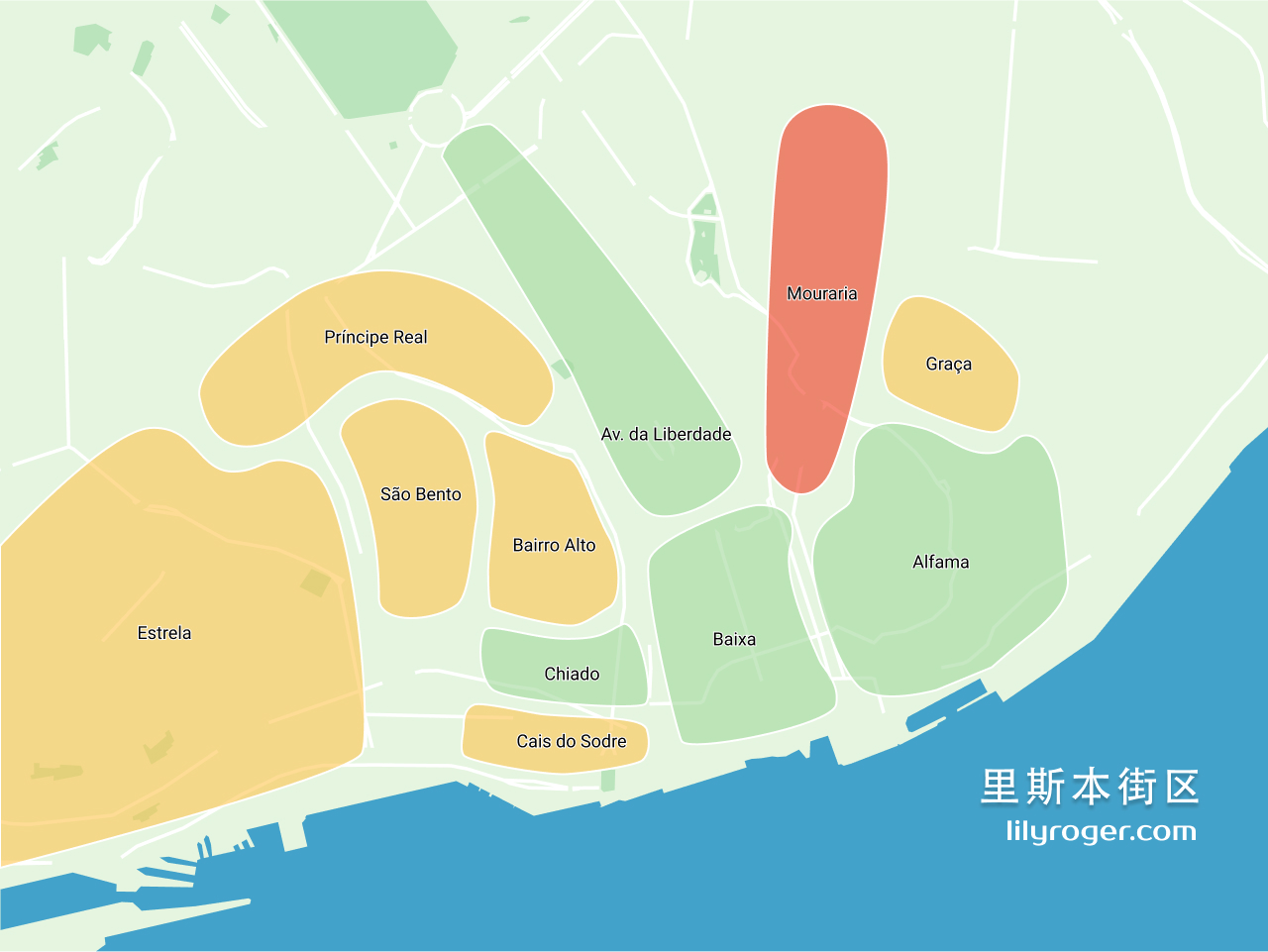里斯本街区地图